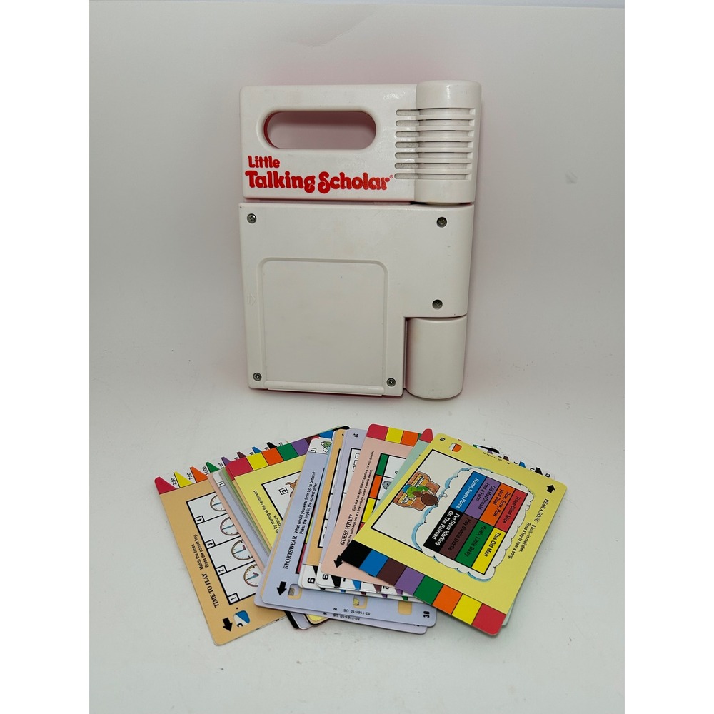 VTech Little Talking Scholar Vintage Electronic Educational Toy with Cards